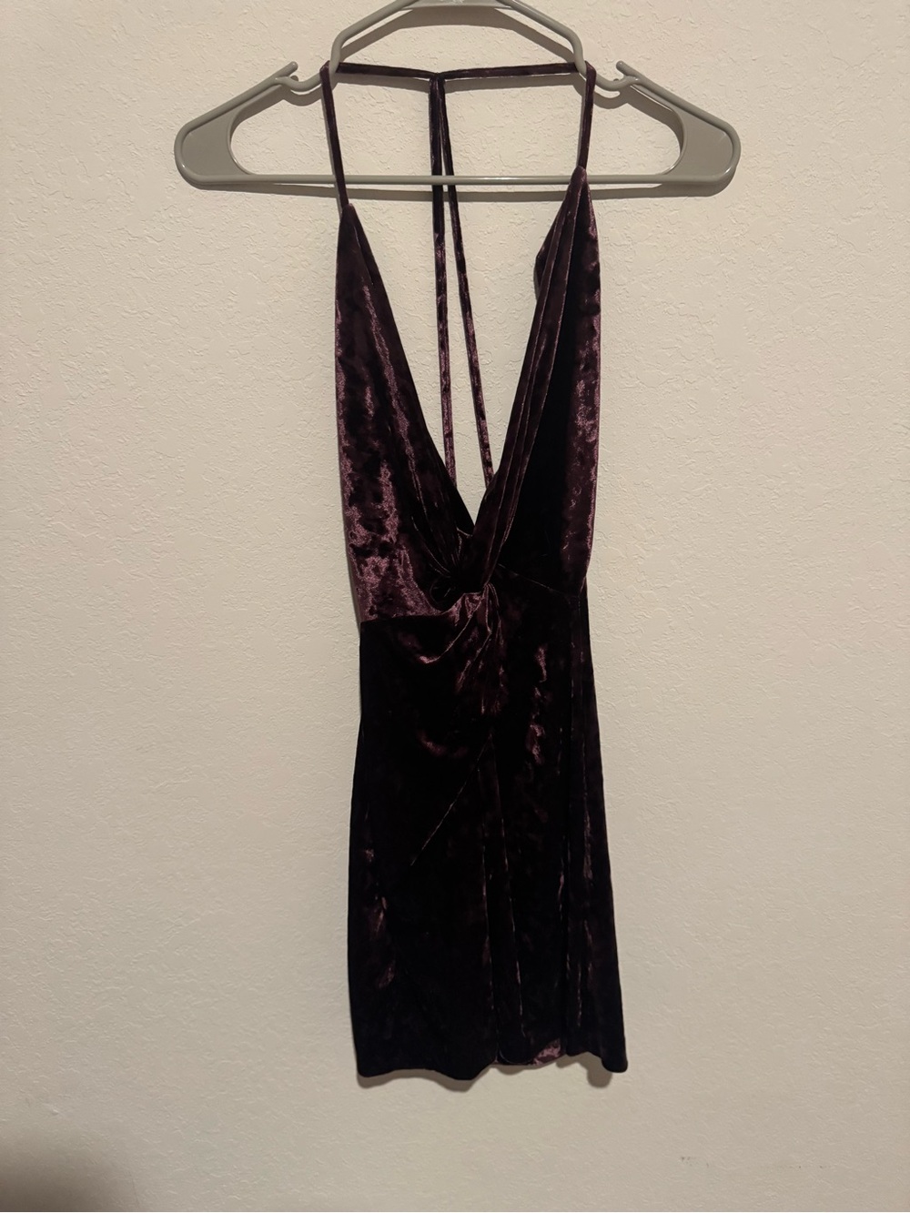 Zara Velvet Mini Dress in Plum